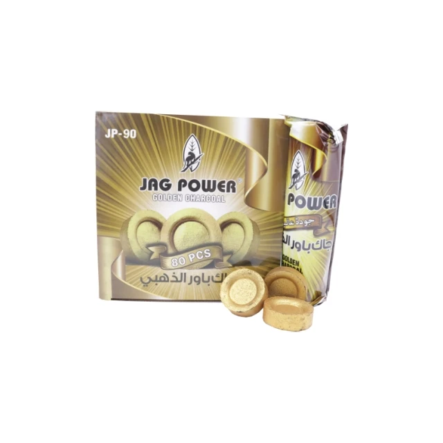 Goldene runde Shisha-Kohle